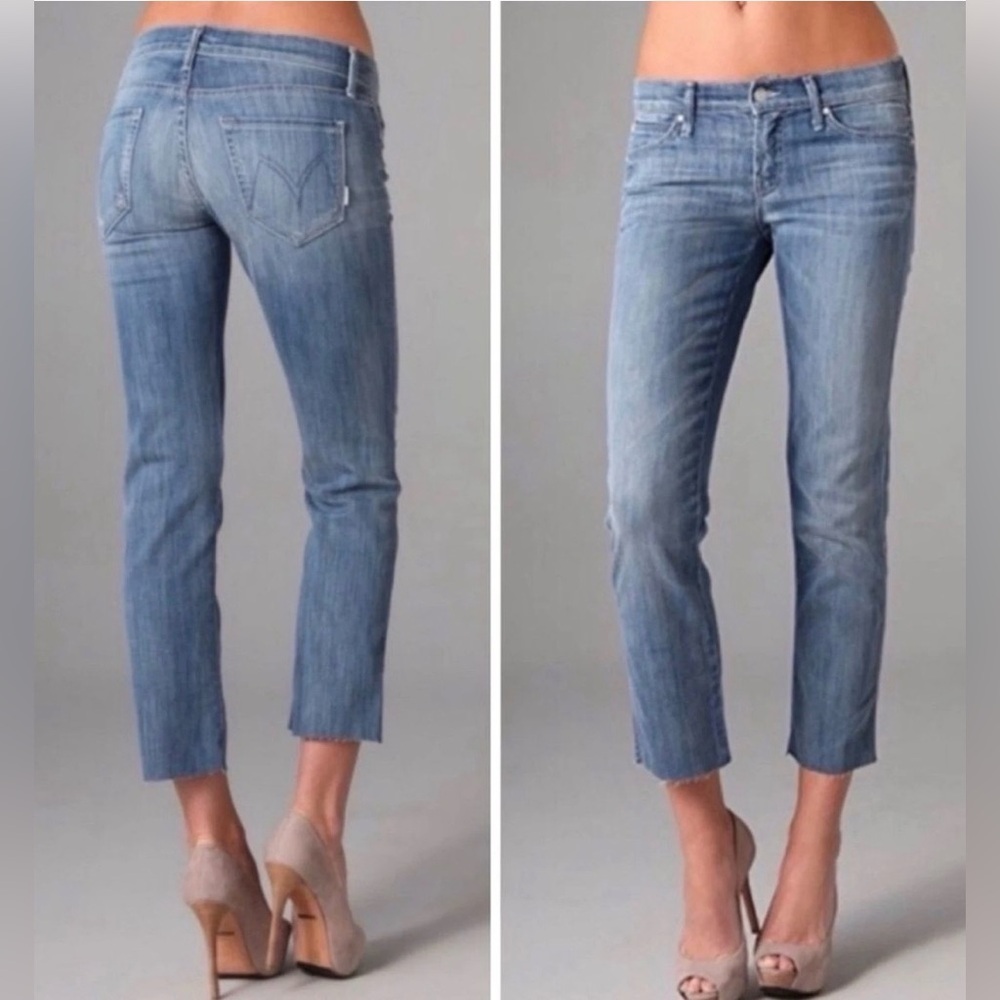 Mother The Rascal Cuff Jeans in the "Adios to My Old Life" wash